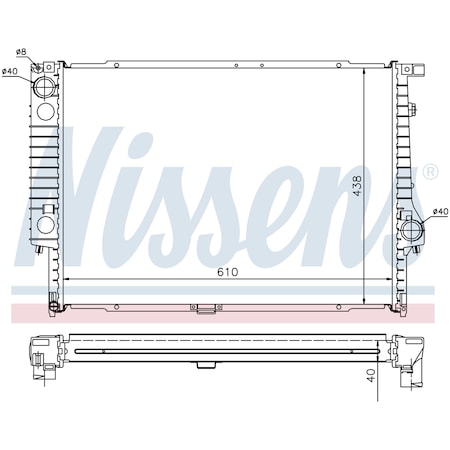 Nissen Nissens Radiator, 60596A 60596A